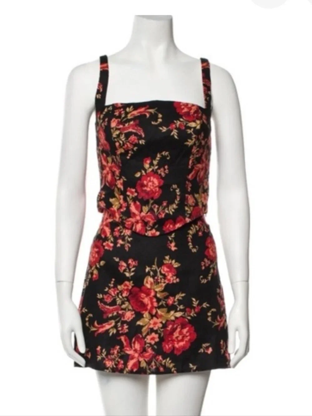 Reformation Vancouver Matching Set Linen Set Bustier Top